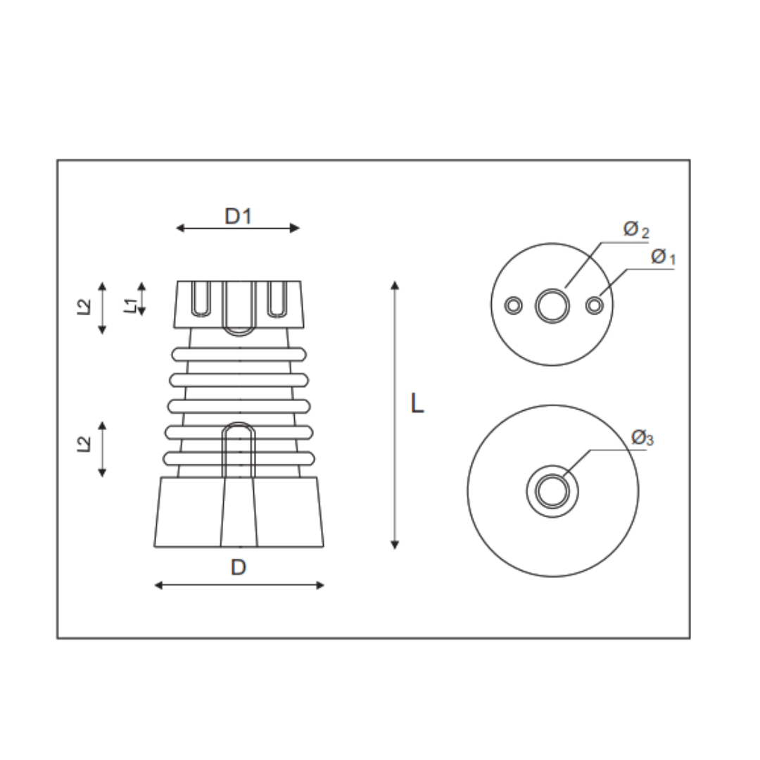AISLADOR CON RECUBRIMIENTO POLIMERICO TIPO 3.6/75 MELBAT1