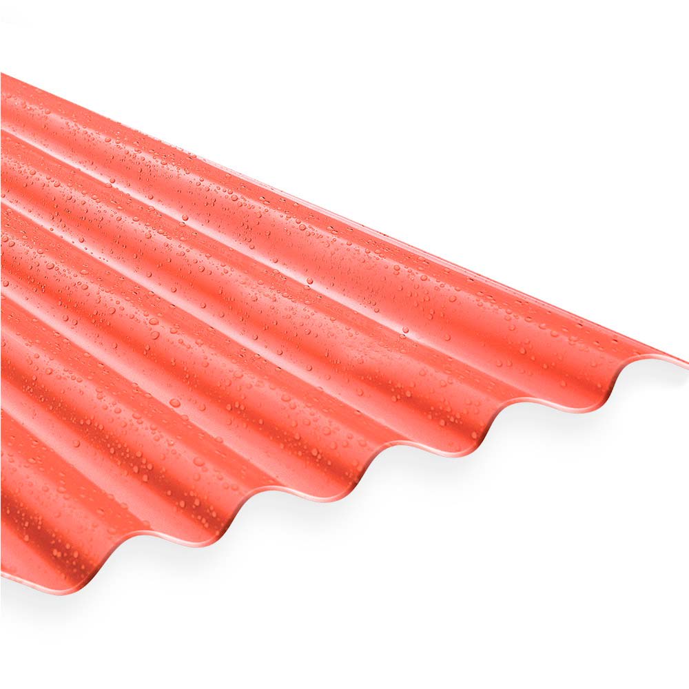 TECHO DE POLIPROPILENO ROJO 1.2MM 3.05X1.10M FIBRAFORTE