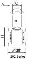 CANDADO CON ARCO DE NYLON 1-1/2'' COLOR ROJO 202RED BEIAN-LOCK1