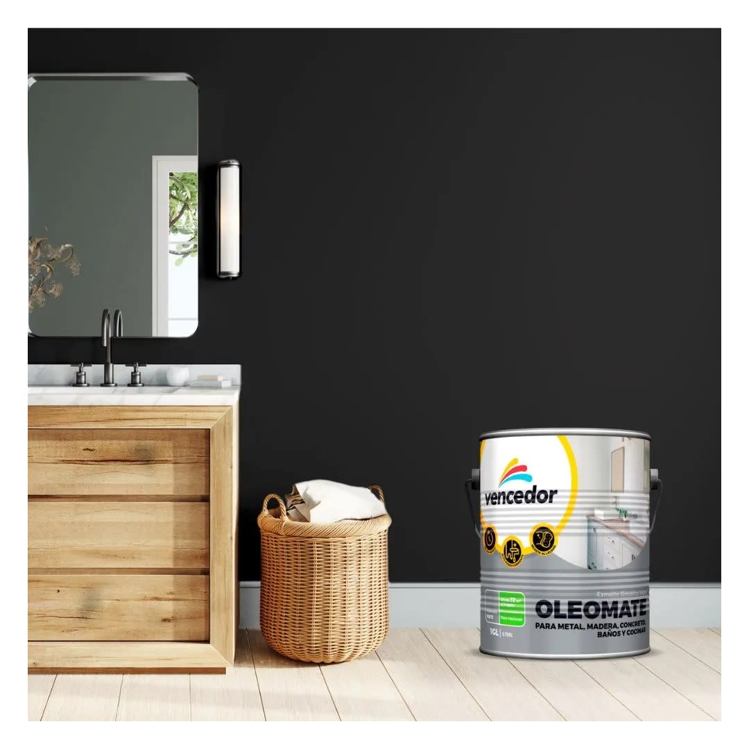 PINTURA OLEO MATE NEGRO 1 GAL VENCEDOR2