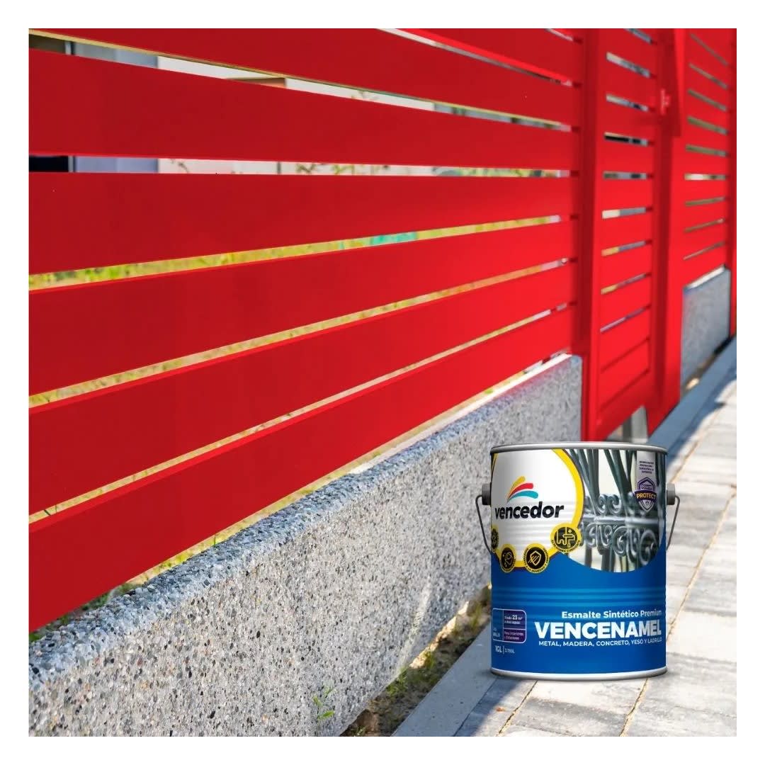 ESMALTE ROJO MANDARIN 1 GAL. VENCENAMEL2
