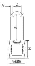 CANDADO CON ARCO DE NYLON 3'' 202L BEIAN-LOCK1
