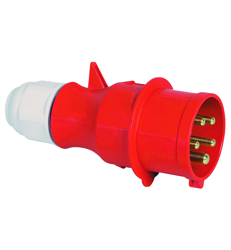 ENCHUFE AEREO 16A 3P+N+T 415V ROJO 6H IP44 MULTI-GRIP 203-TLS BALS