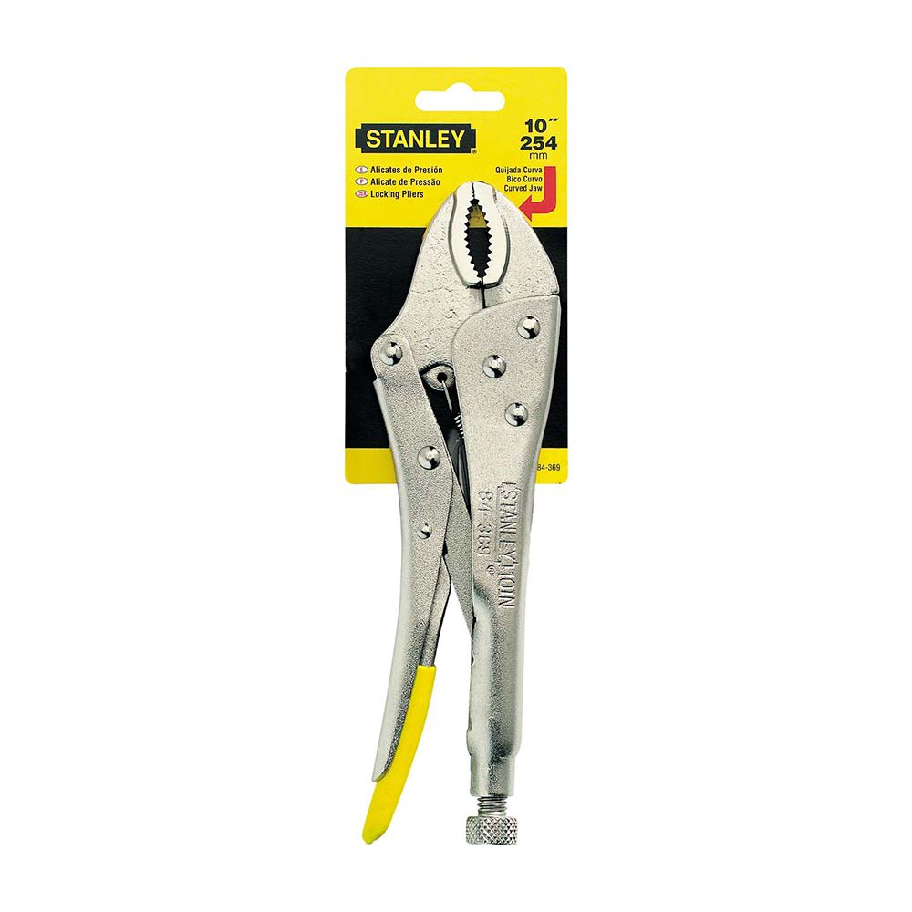ALICATE DE PRESION CURVO MODELO 84369 DE ACERO PLATA STANLEY