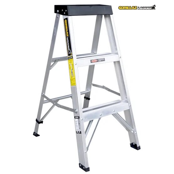 ALUMINIO ESCALERA TIJERA SIMPLE 0.91M GATS3-III 90KG GORILLAZ LADDER2