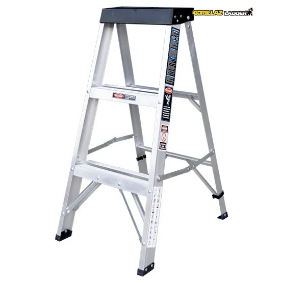 ALUMINIO ESCALERA TIJERA SIMPLE 0.91M GATS3-III 90KG GORILLAZ LADDER3