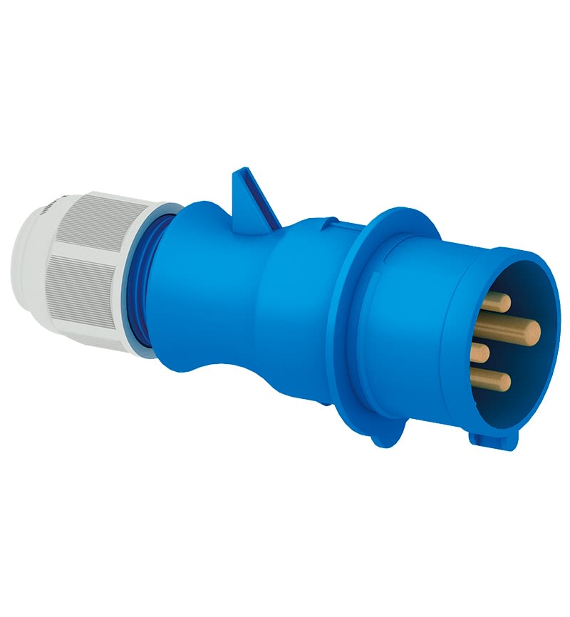 ENCHUFE AEREO 16A 3P+T 250V AZUL 9H IP44 MULTI-GRIP 21004-TLS BALS