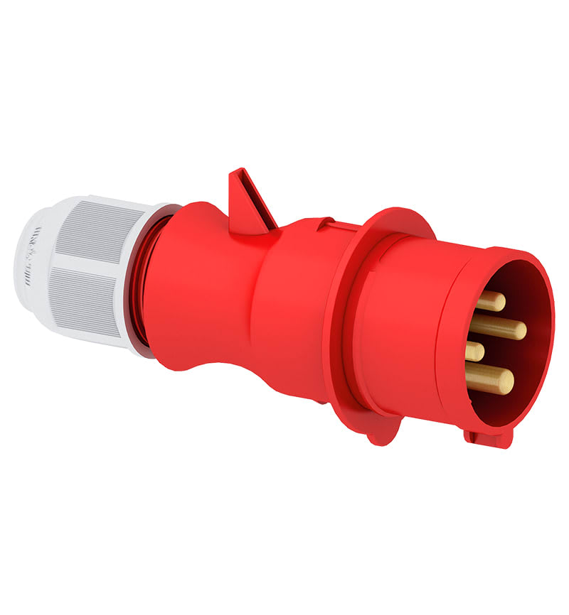 ENCHUFE AEREO 16A 3P+T 415V ROJO 6H IP44 MULTI-GRIP 21005-TLS BALS