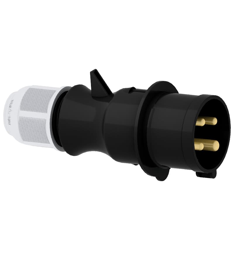 ENCHUFE AEREO 16A 3P+T 500V NEGRO 7H IP44 MULTI-GRIP 21006-TLS BALS1