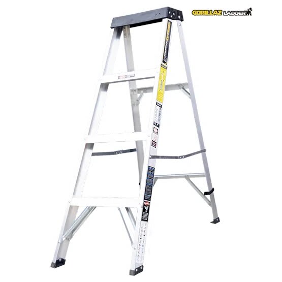 ALUMINIO ESCALERA TIJERA SIMPLE 1.22M GATS4-III 90KG GORILLAZ LADDER3