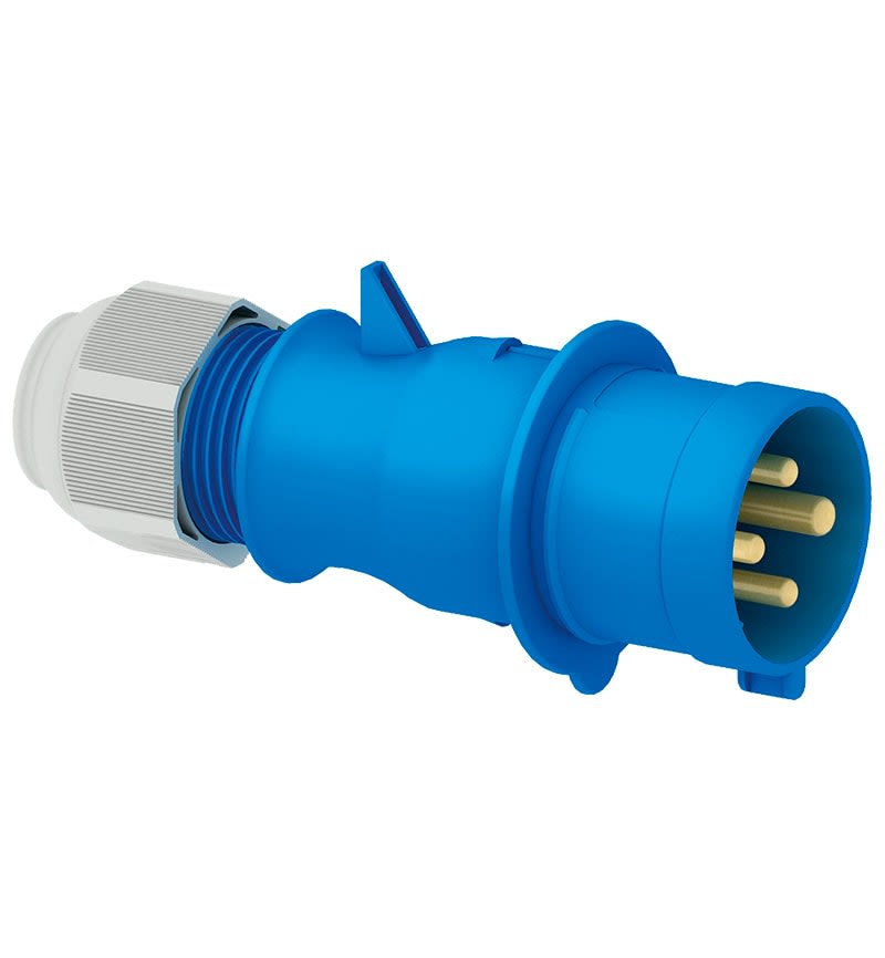 ENCHUFE AEREO 32A 3P+T 250V AZUL 9H IP44 MULTI-GRIP 21016-TLS BALS