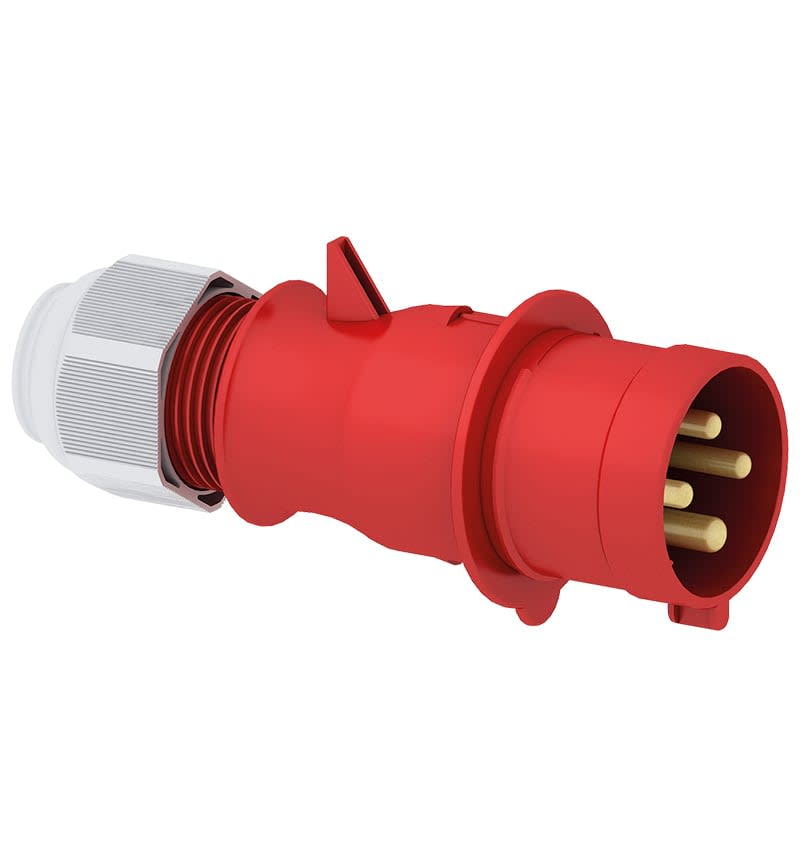 ENCHUFE AEREO 32A 3P+T 415V ROJO 6H IP44 MULTI-GRIP 21017-TLS BALS