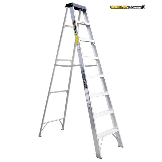 ALUMINIO ESCALERA TIJERA SIMPLE 2.44M GATS8-II 102KG GORILLAZ LADDER2