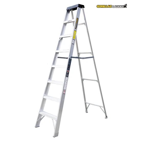 ALUMINIO ESCALERA TIJERA SIMPLE 2.44M GATS8-II GORILLAZ 102KG3
