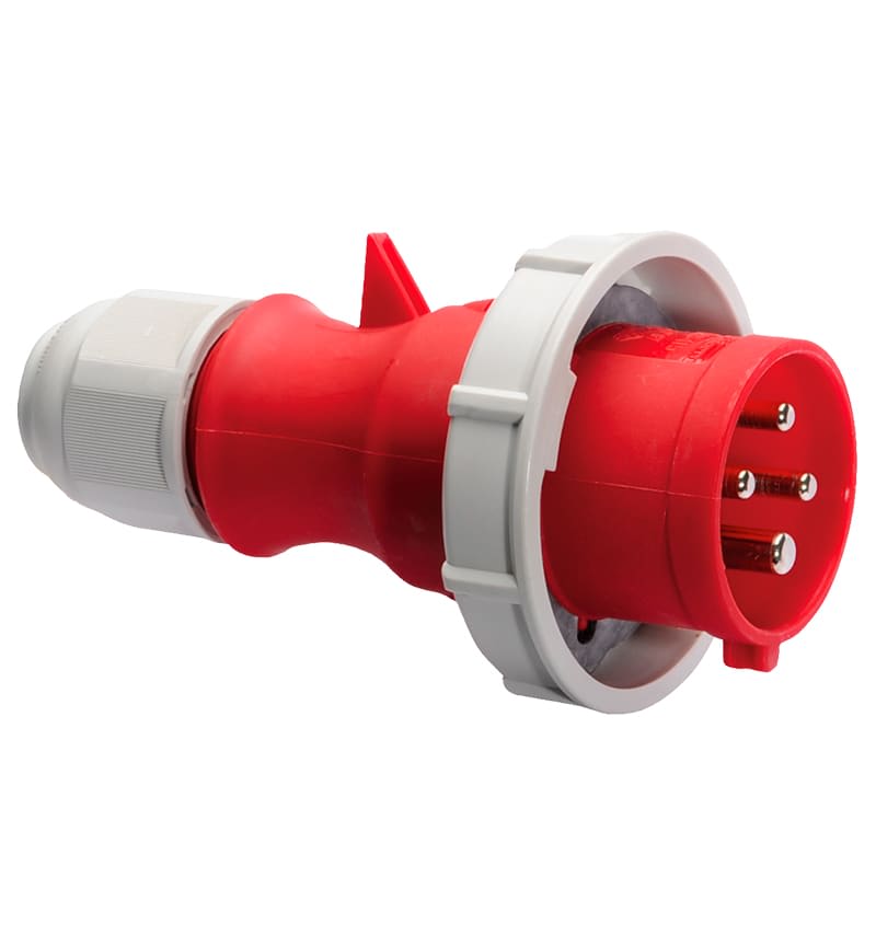 ENCHUFE AEREO 16A 3P+T 415V ROJO 6H IP67 MULTI-GRIP 210583 BALS1