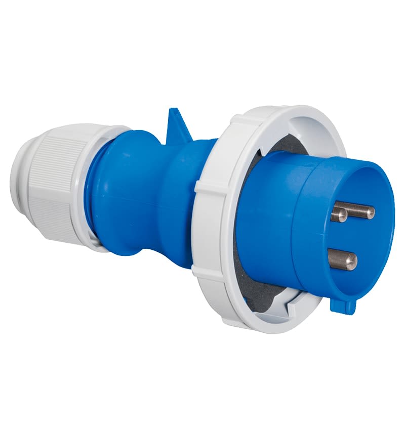 ENCHUFE AEREO 32A 2P+T 250V AZUL 6H IP67 MULTI-GRIP 210594 BALS
