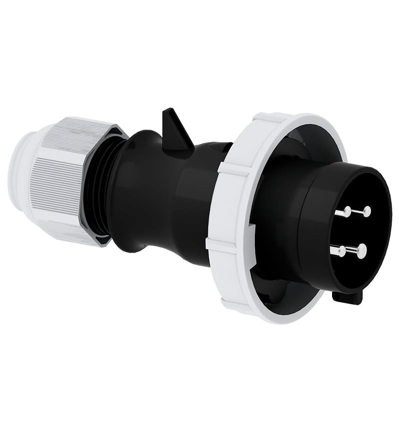 ENCHUFE AEREO 32A 3P+T 500V NEGRO 7H IP67 MULTI-GRIP 210602 BALS1