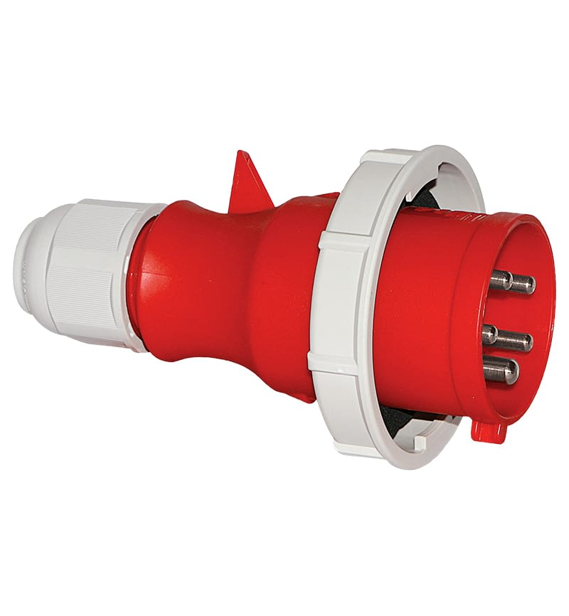 ENCHUFE AEREO 32A 3P+N+T 415V ROJO 6H IP67 MULTI-GRIP 210607 BALS