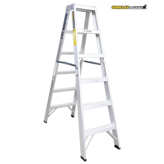 ALUMINIO ESCALERA TIJERA DOBLE 1.83M GATD6-II 102KG GORILLAZ LADDER2