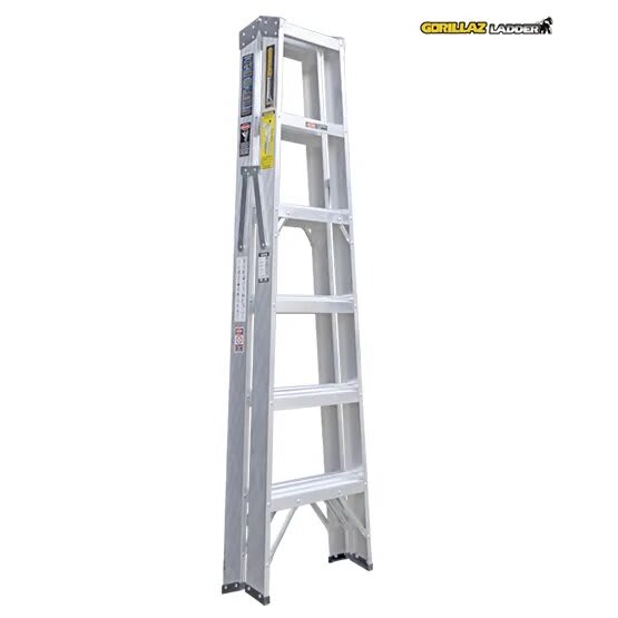 ALUMINIO ESCALERA TIJERA DOBLE 1.83M GATD6-II 102KG GORILLAZ LADDER4