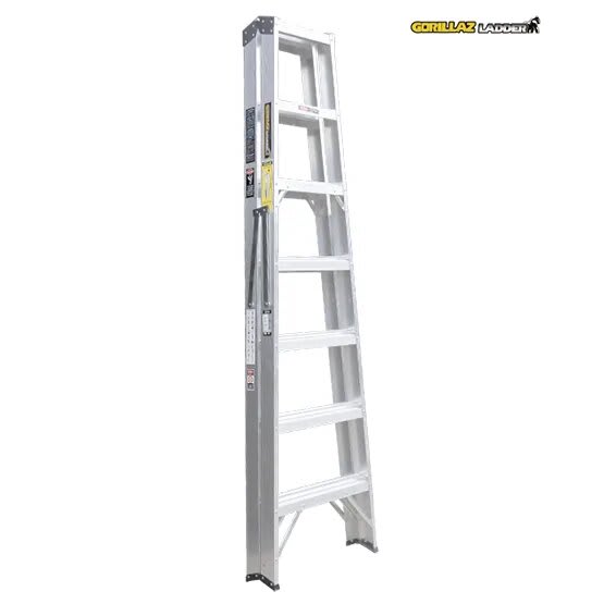 ALUMINIO ESCALERA TIJERA DOBLE 2.13M GATD7-II 102KG GORILLAZ LADDER4