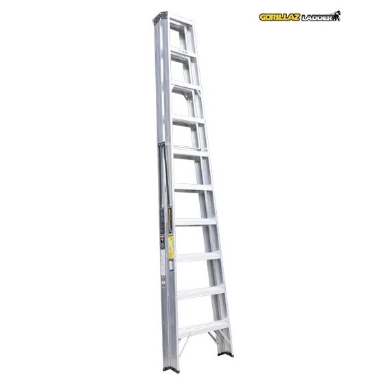 ALUMINIO ESCALERA TIJERA DOBLE 3.05M GATD10-II 102KG GORILLAZ LADDER4