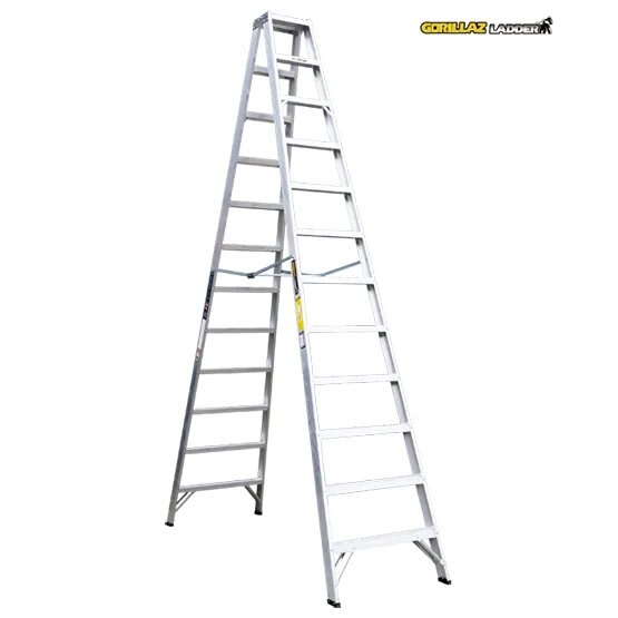 ALUMINIO ESCALERA TIJERA DOBLE 3.66M GATD12-II 102KG GORILLAZ LADDER2