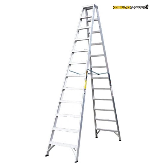 ALUMINIO ESCALERA TIJERA DOBLE 3.66M GATD12-II GORILLAZ 102KG3