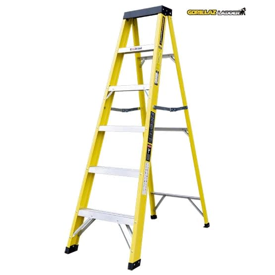 FIBRA ESCALERA TIJERA SIMPLE 1.83M GFTS6-II 102KG GORILLAZ LADDER3