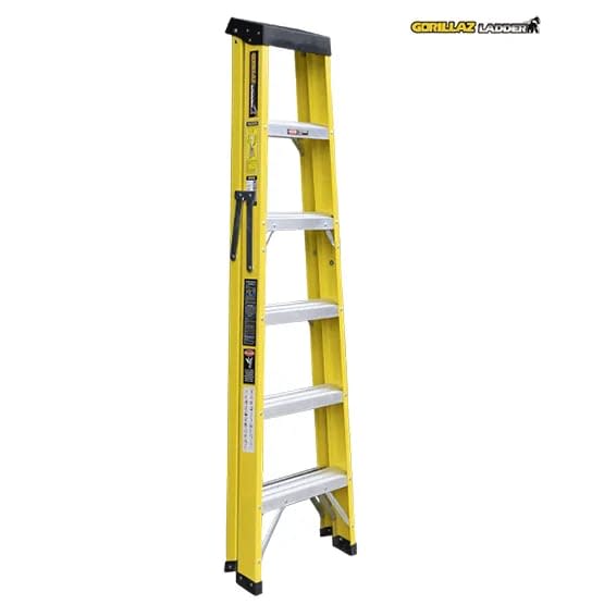 FIBRA ESCALERA TIJERA SIMPLE 1.83M GFTS6-II 102KG GORILLAZ LADDER4