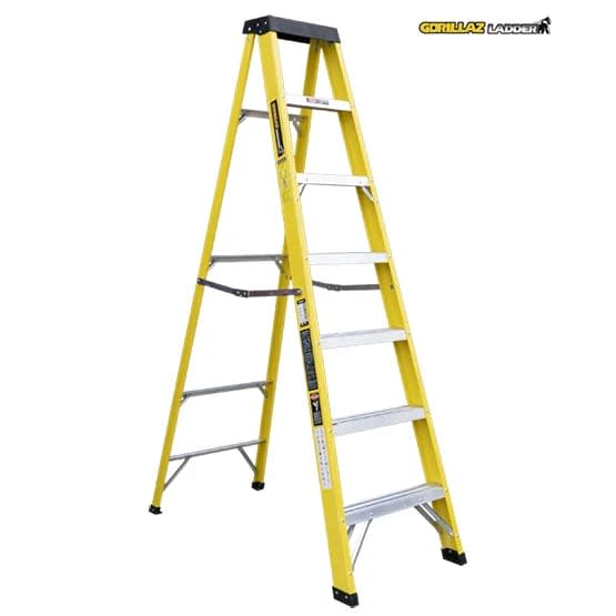 FIBRA ESCALERA TIJERA SIMPLE 2.13M GFTS7-II 102KG GORILLAZ LADDER2