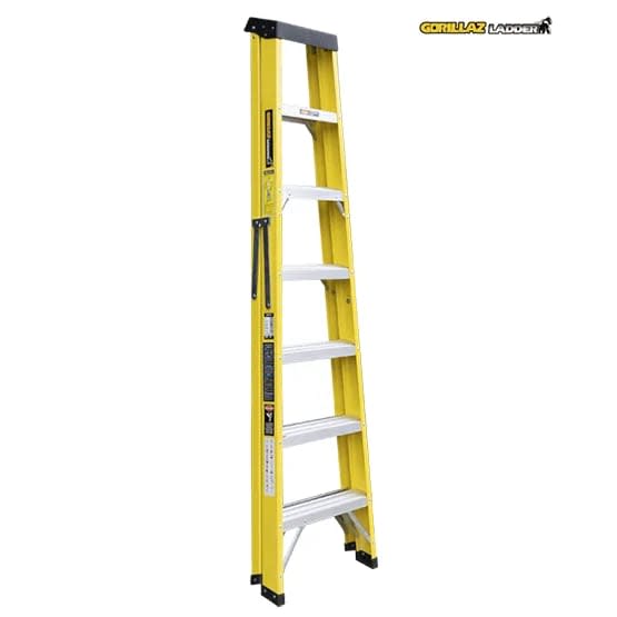 FIBRA ESCALERA TIJERA SIMPLE 2.13M GFTS7-II 102KG GORILLAZ LADDER4