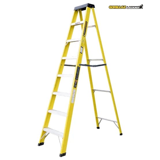 FIBRA ESCALERA TIJERA SIMPLE 2.44M GFTS8-II 102KG GORILLAZ LADDER3