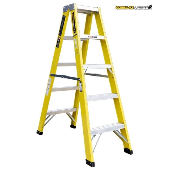 FIBRA ESCALERA TIJERA DOBLE 1.53M GFTD5-II 102KG GORILLAZ LADDER2