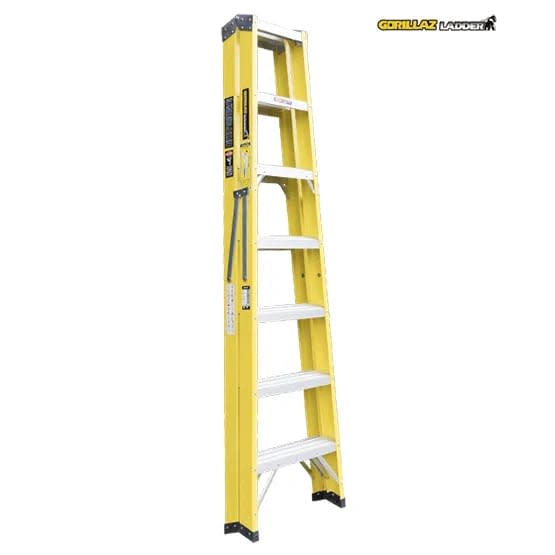 FIBRA ESCALERA TIJERA DOBLE 2.13M GFTD7-II 102KG GORILLAZ LADDER4