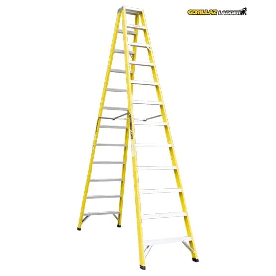 FIBRA ESCALERA TIJERA DOBLE 3.66M GFTD12-II 102KG GORILLAZ LADDER2