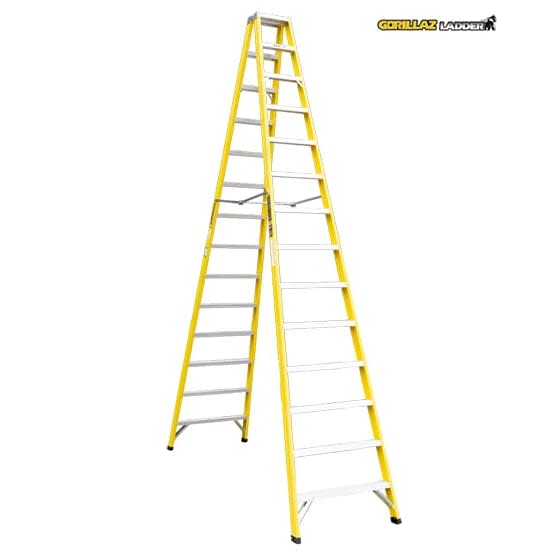 FIBRA ESCALERA TIJERA DOBLE 4.27M GFTD14-IA 150KG GORILLAZ LADDER1