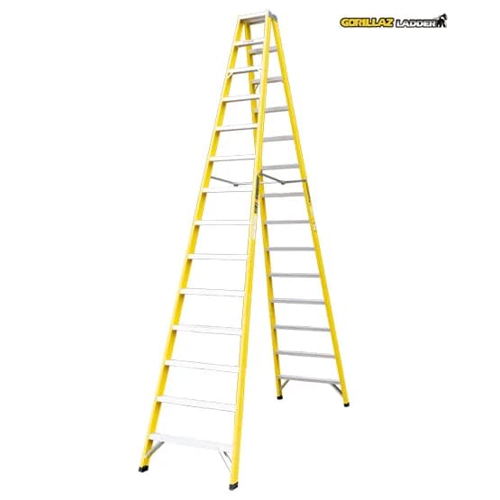 FIBRA ESCALERA TIJERA DOBLE 4.27M GFTD14-IA 150KG GORILLAZ LADDER2
