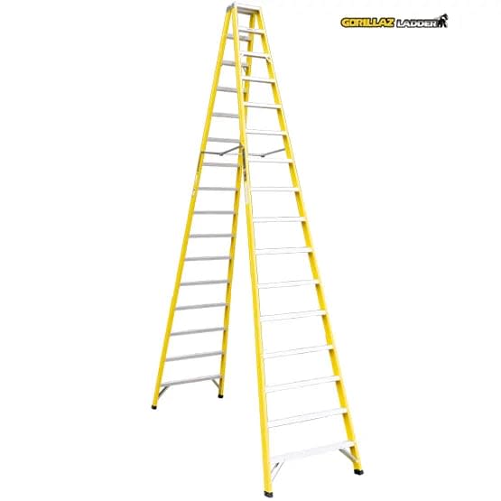 FIBRA ESCALERA TIJERA DOBLE 4.88M GFTD16-IA 150KG GORILLAZ LADDER2