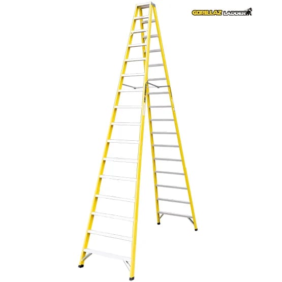 FIBRA ESCALERA TIJERA DOBLE 4.88M GFTD16-IA 150KG GORILLAZ LADDER3