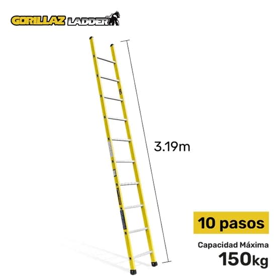 FIBRA ESCALERA APOYO 3.05M GFA10-IA 150KG GORILLAZ LADDER