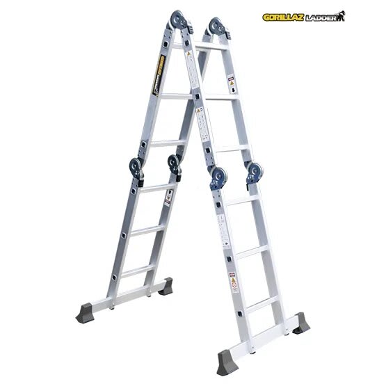 ALUMINIO ESCALERA MULTIPROPOSITO GAM12-IA+ PASOS GORILLAZ 150KG3