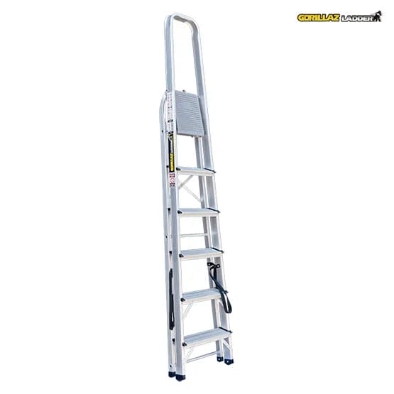 ALUMINIO ESCALERA BANQUETA 1.28M GAB6-IA 150KG GORILLAZ LADDER4