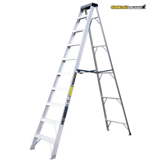 ALUMINIO ESCALERA TIJERA SIMPLE 3.05M GATS10-IA GORILLAZ 136KG3