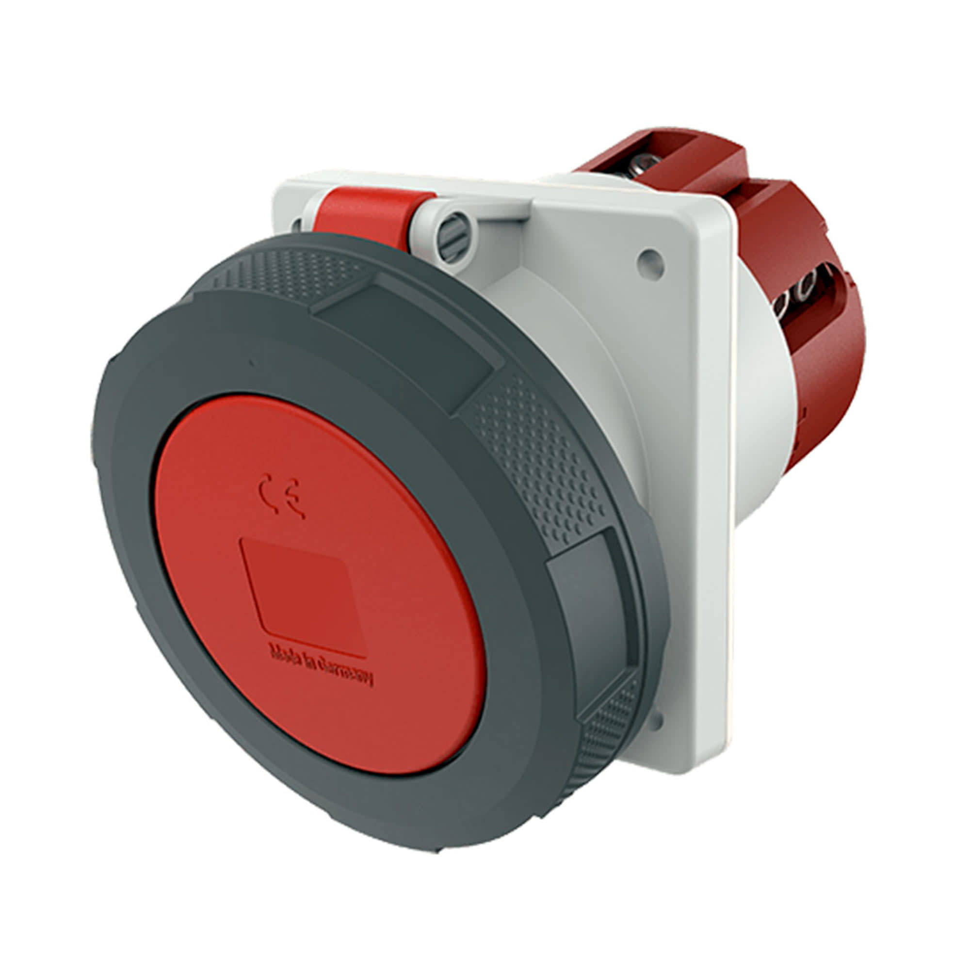 TOMA EMPOTRABLE 125AMP 3P+N+T 415V ROJO 6H IP67 MENNEKES1