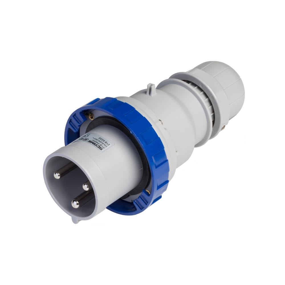 ENCHUFE INDUSTRIAL 2X63A+T 250V IP67 6H OPTIMA 218.6333 SCAME