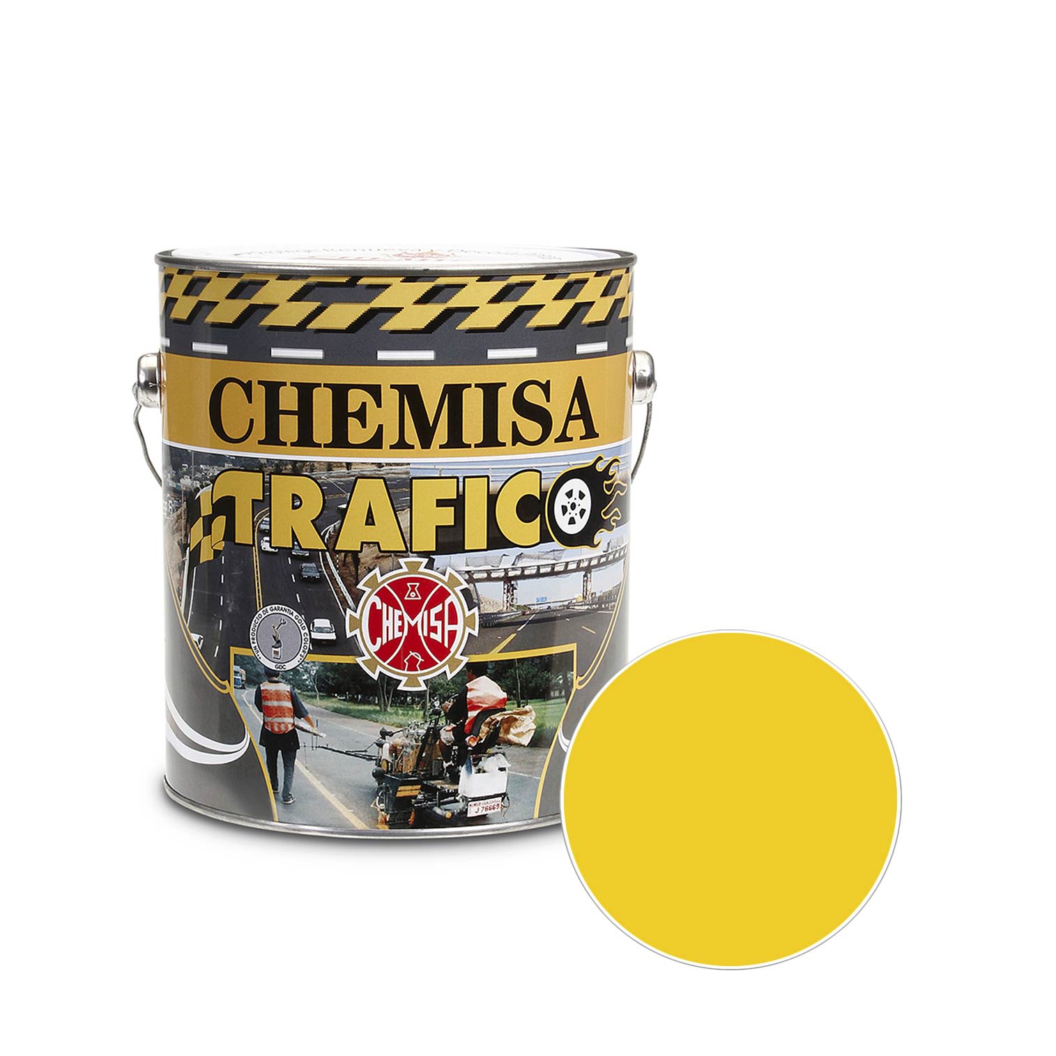 PINTURA TRAFICO REFLECTIVA CAUCHO CLORADO MATE 1 GAL CHEMISA