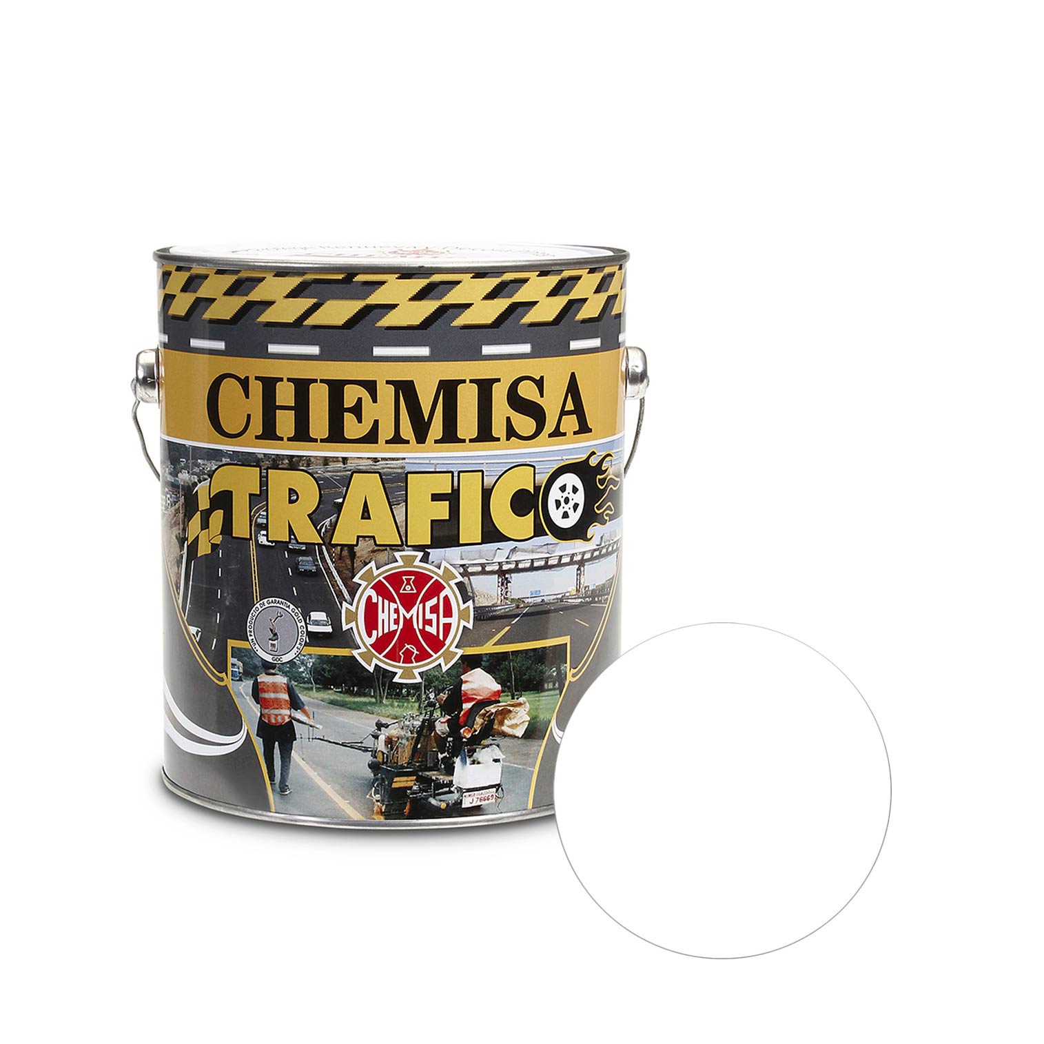 PINTURA REFLECTIVA TRAFICO BLANCO MATE DE 1 GAL CHEMISA
