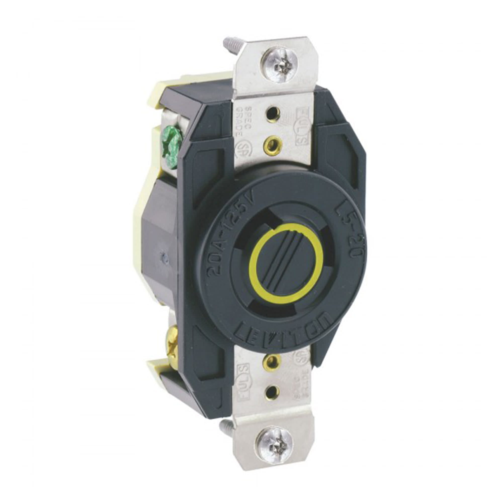 TOMA EMPOTRAR 2X20A 250V L6 C/SEGURO LEVITON