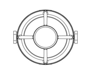 FANAL RECTO DE 100W BRONCE 2 STOVE BOLTS HERMETICO IP66 NO INCLUYE LAMPARA FRT/H100 BR AIBAR1